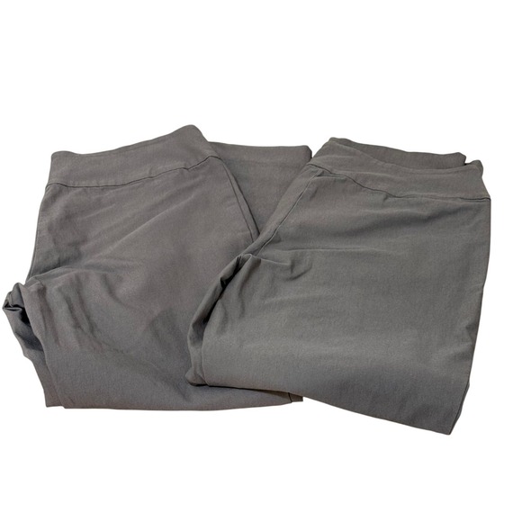 NIC+ZOE Pants - NIC+ZOE Women Wonderstretch Pants 12 Petite Gray Lot of 2 Pull On Straight Leg